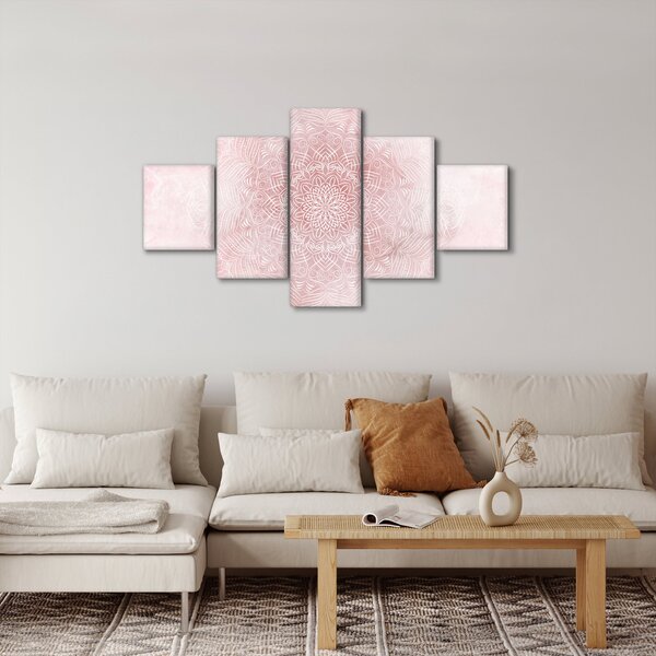 Obraz - Růžová mandala (125x70 cm)