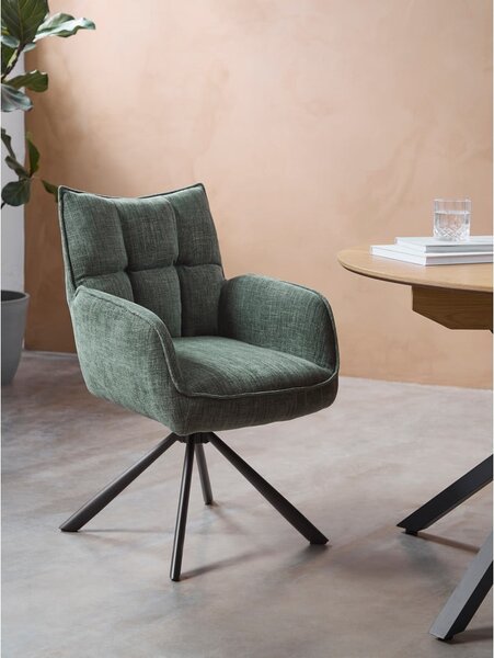 Zelená čalouněná jídelní křesla v sadě 2 ks Marilla – Unique Furniture