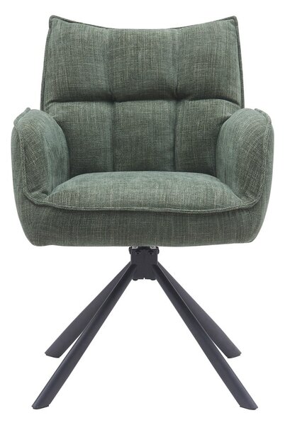 Zelená čalouněná jídelní křesla v sadě 2 ks Marilla – Unique Furniture