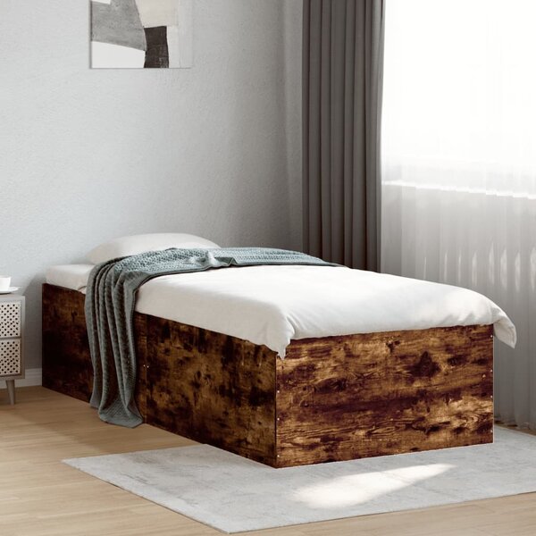 Rám postele kouřový dub 75 x 190 cm kompozitní dřevo 3280983