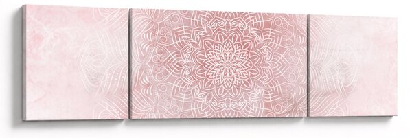 Obraz - Růžová mandala (170x50 cm)