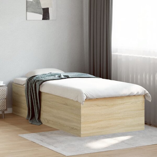 Rám postele dub sonoma 75 x 190 cm kompozitní dřevo 3280981