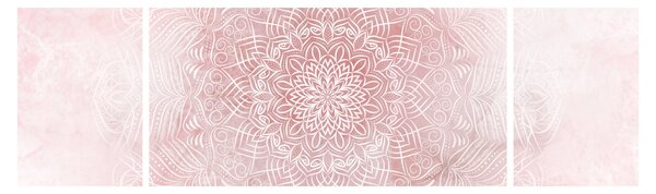 Obraz - Růžová mandala (170x50 cm)