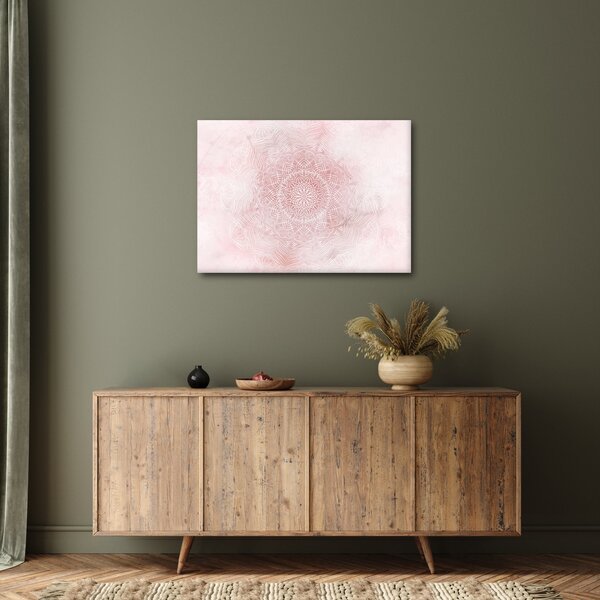 Obraz - Růžová mandala (70x50 cm)