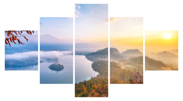 Obraz - Bledské jezero (125x70 cm)