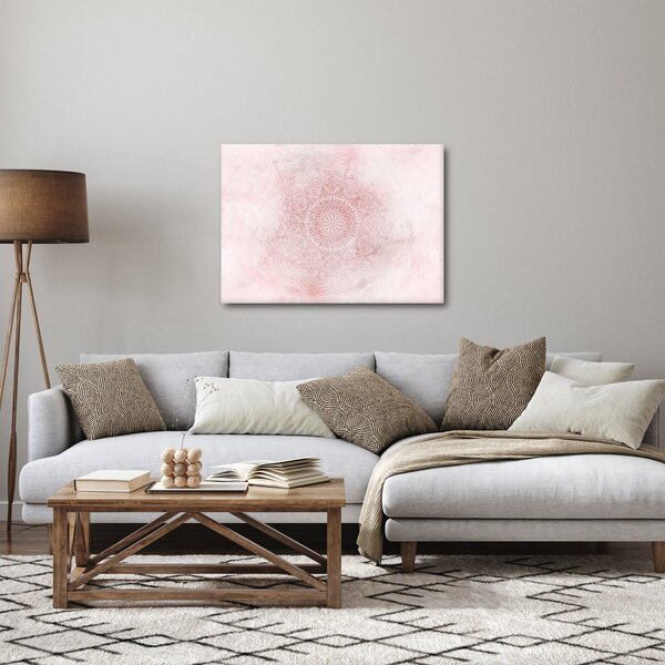Obraz - Růžová mandala (70x50 cm)