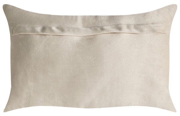 Sada 2 dekorativních polštářů BELLE Umělý samet 50 x 30 cm Taupe Vánoční vzor