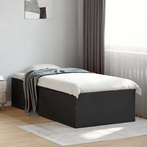 Rám postele černý 75 x 190 cm kompozitní dřevo 3280980