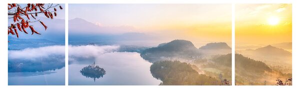Obraz - Bledské jezero (170x50 cm)