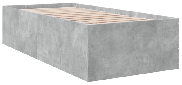 Rám postele betonově šedý 75 x 190 cm kompozitní dřevo 3280982