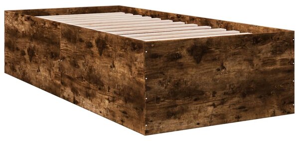 Rám postele kouřový dub 75 x 190 cm kompozitní dřevo 3280983