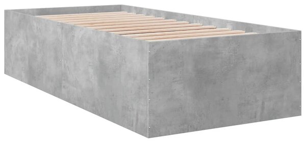 Rám postele betonově šedý 75 x 190 cm kompozitní dřevo 3280982