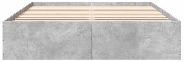 Rám postele betonově šedý 150 x 200 cm kompozitní dřevo 3281010