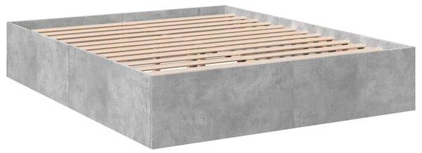 Rám postele betonově šedý 150 x 200 cm kompozitní dřevo 3281010