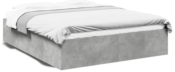 Rám postele betonově šedý 150 x 200 cm kompozitní dřevo 3281010