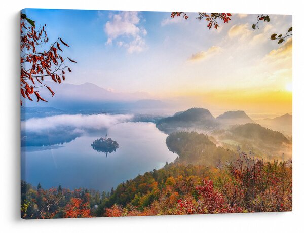 Obraz - Bledské jezero (70x50 cm)