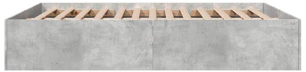 Rám postele betonově šedý 150 x 200 cm kompozitní dřevo 3281010