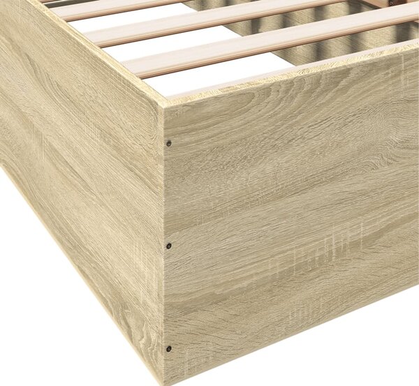 Rám postele dub sonoma 100 x 200 cm kompozitní dřevo 3281051