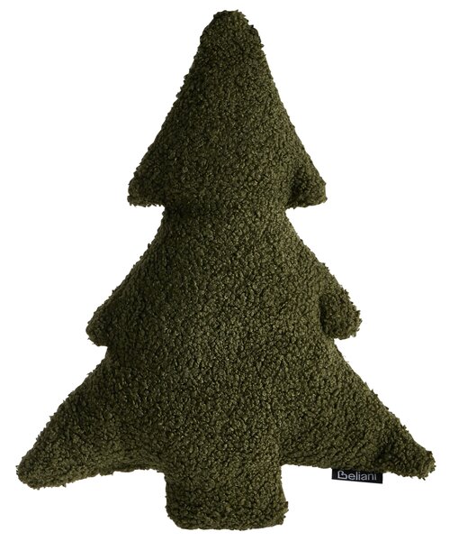 Sada 3 dekorativních polštářů WINTERLAND Buklé 30 x 35 cm 45 x 25 cm Taupe Vánoční vzor