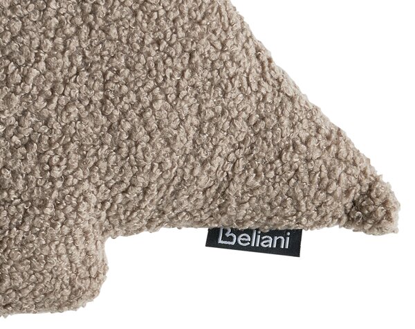 Sada 3 dekorativních polštářů WINTERLAND Buklé 30 x 35 cm 45 x 25 cm Taupe Vánoční vzor