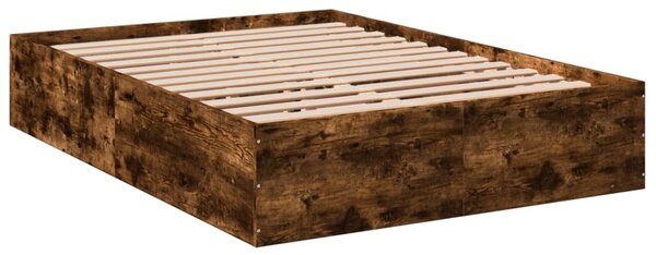 Rám postele kouřový dub 120 x 190 cm kompozitní dřevo 3281046