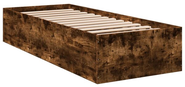 Rám postele kouřový dub 90 x 190 cm kompozitní dřevo 3281067