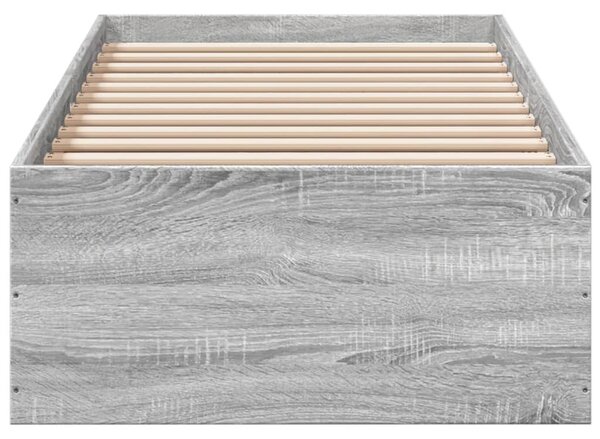 Rám postele šedý sonoma 90 x 200 cm kompozitní dřevo 3281061