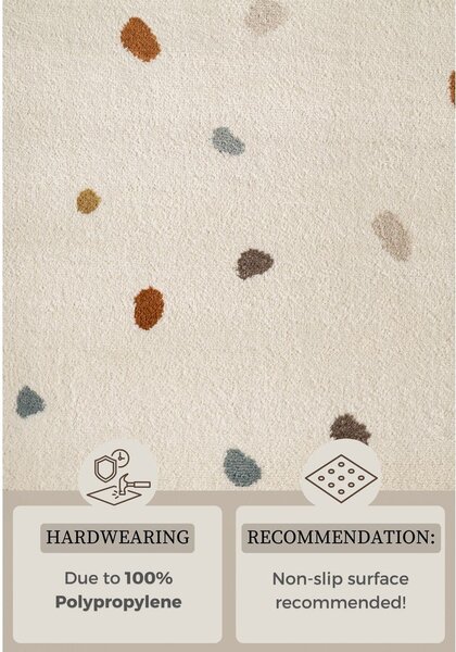 Krémový dětský koberec 120x170 cm Funny Dots – Hanse Home