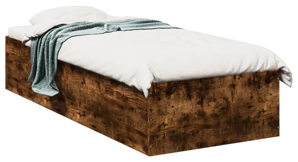 Rám postele kouřový dub 90 x 190 cm kompozitní dřevo 3281067