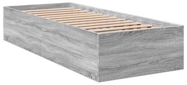 Rám postele šedý sonoma 90 x 200 cm kompozitní dřevo 3281061