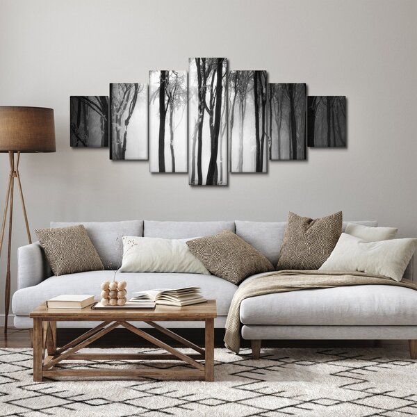 Obraz - Vlk v temném lese (210x100 cm)