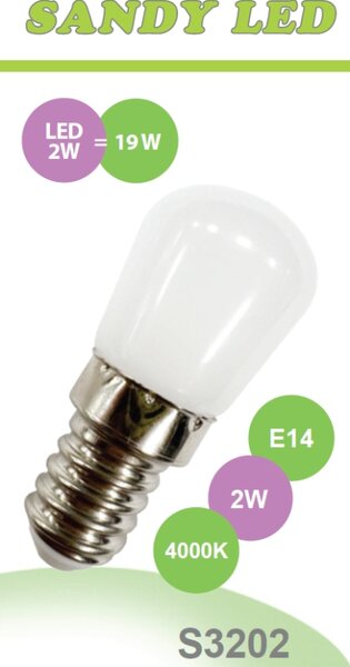 LED žárovka SANDY LED E14 S3202 2W 4000K