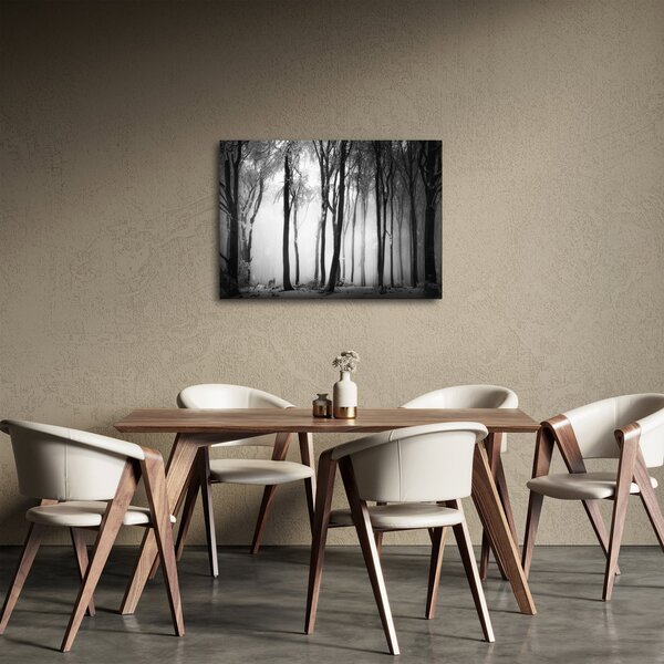 Obraz - Vlk v temném lese (70x50 cm)