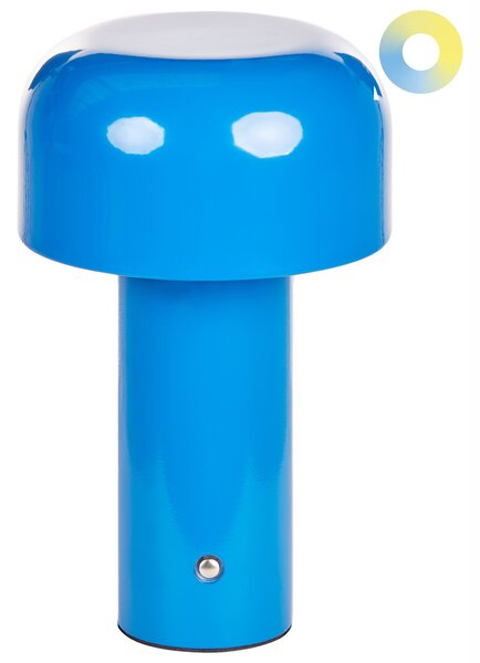 LED bezdrátová stolní lampa BESOS se stmívačem Kov Modrá