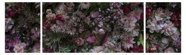 Obraz - Květinová zeď (170x50 cm)