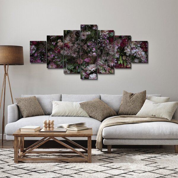 Obraz - Květinová zeď (210x100 cm)