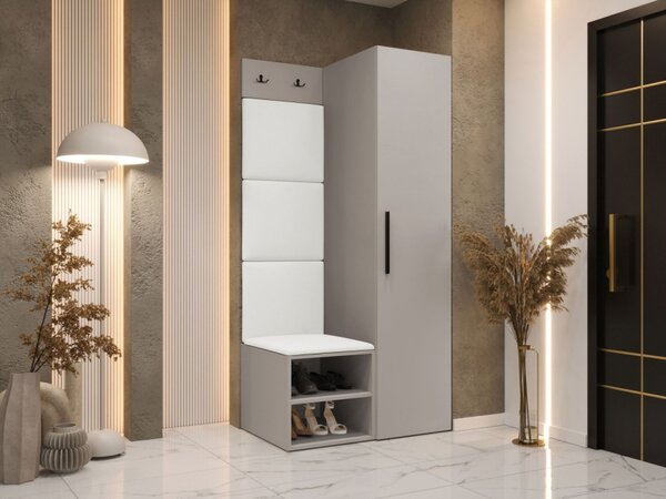 Předsíň Hekurt III, Barva: kašmír, Barva látek:: ekokůže Soft 017 (bíla) 5903211432590