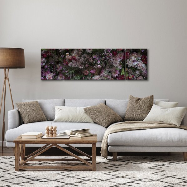 Obraz - Květinová zeď (170x50 cm)