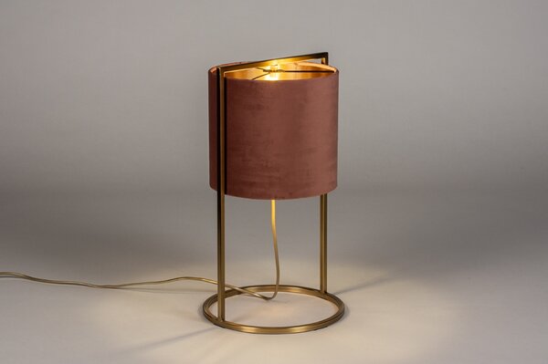 Stolní lampa Burnham Brown and Gold (LMD)