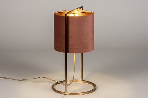 Stolní lampa Burnham Brown and Gold (LMD)