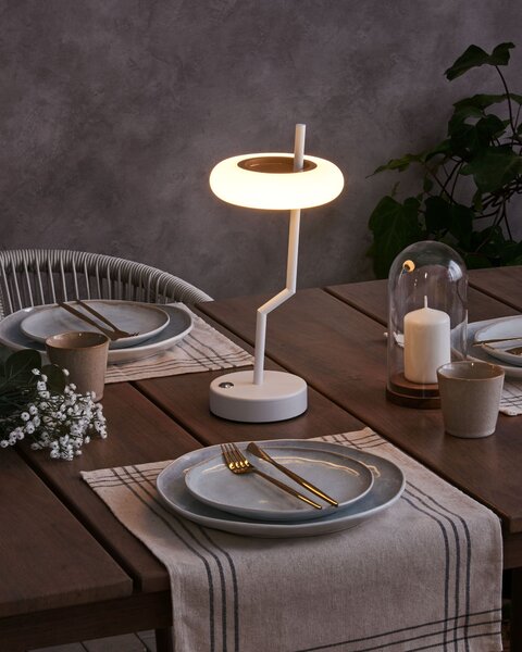 LED bezdrátová stolní lampa ALVIELA se stmívačem Kov Bílá