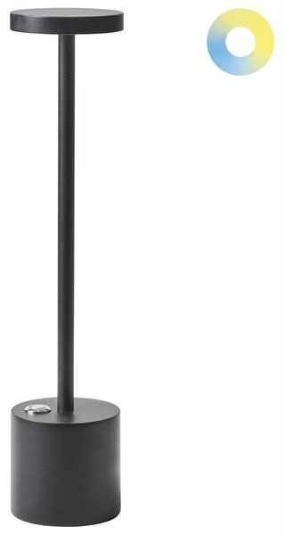 LED bezdrátová stolní lampa LIZANDRO se stmívačem Kov Černá