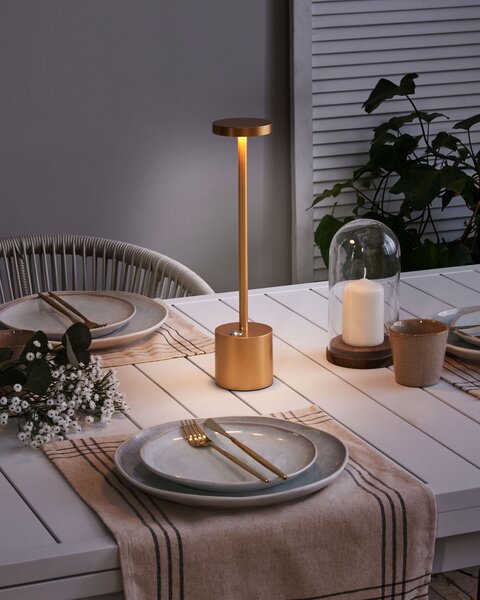 LED bezdrátová stolní lampa LIZANDRO se stmívačem Kov Zlatá