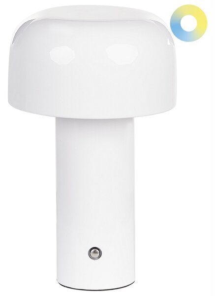 LED bezdrátová stolní lampa BESOS se stmívačem Kov Bílá