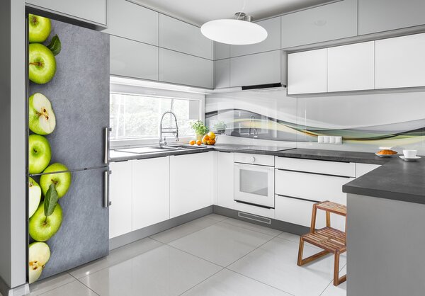 Nálepka na ledničku fototapeta Zelené jablka FridgeStick-70x190-f-177833879