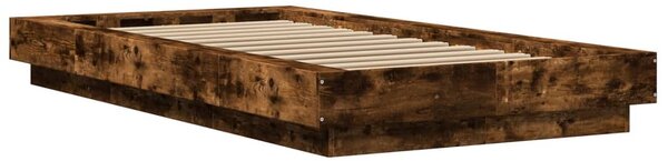 Rám postele s LED osvětlením kouřový dub 75 x 190 cm kompozit 3281158