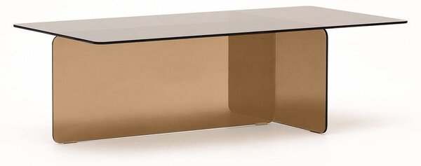 Hnědý skleněný konferenční stolek 60x120 cm Zaren – Kave Home