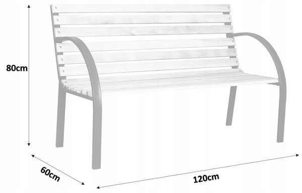 Zahradní lavice ESTER hnědá MEB2790