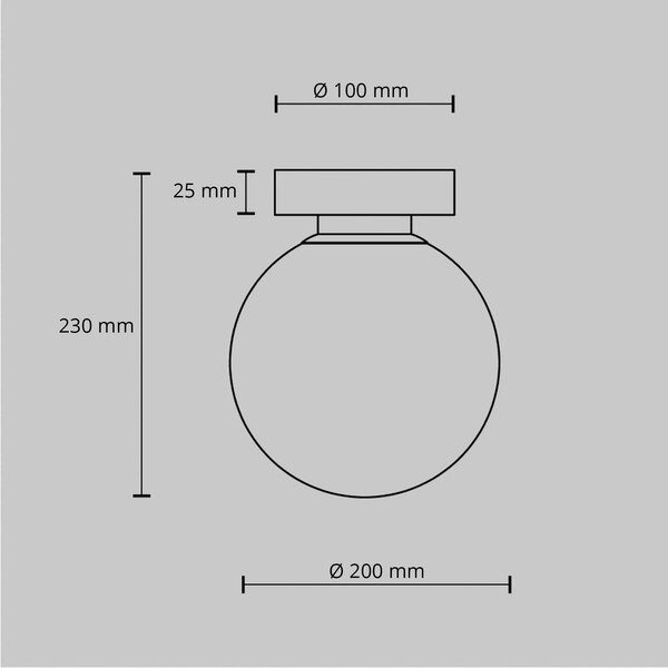Maytoni Nástěnné světlo Basic form, černé, Ø 20 cm, Bílá / opál, Ložnice, kov, Moderní