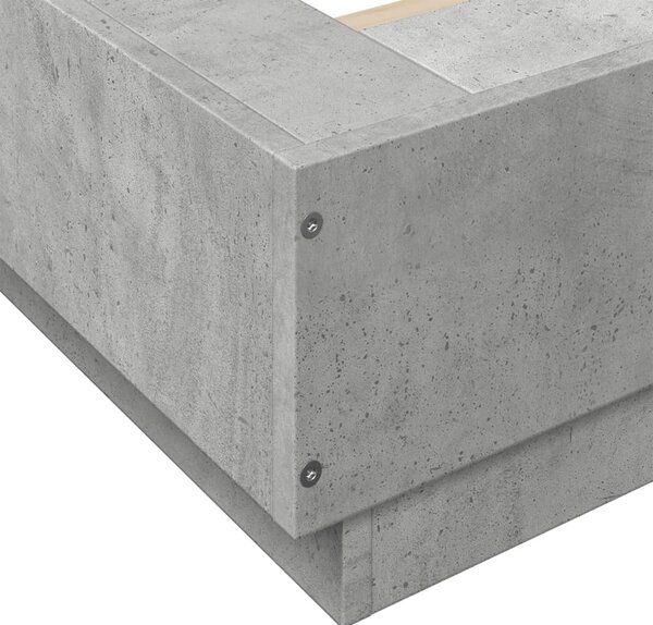 Rám postele betonově šedý 150 x 200 cm kompozitní dřevo 3281185